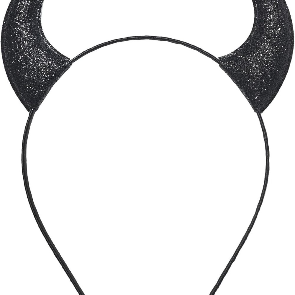Devil Horns Headband Glitter Devil Horn Hairband Headpiece Halloween Dress Acces